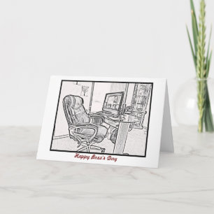 Happy Boss Day van medewerkers met aangepaste teks Kaart