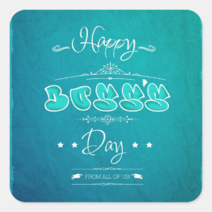 Happy Boss Day Vierkante Sticker