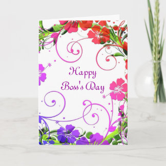 Happy Boss Day voor vrouw baas met aangepaste teks Kaart