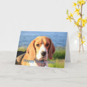 Happy Boss's Day Beagle Kaart (Gele Bloem)