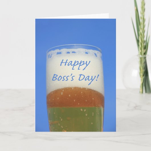 Happy Boss's Day Beer Kaart (Voorkant)
