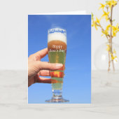 Happy Boss's Day Beer Kaart (Gele Bloem)