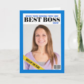 Happy Boss's Day Best Boss Magazine Custom Photo Feestdagen Kaart (Voorkant)