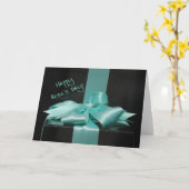 Happy Boss's Day Blauw lint cadeau Kaart (Gele Bloem)