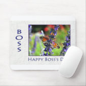 Happy Boss's Day Bloemenvlinder Muismat (Met muis)