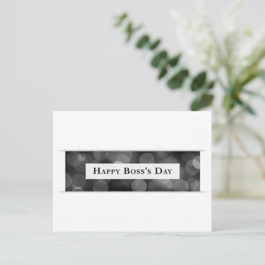 Happy Boss's Day (bokeh) Briefkaart (Staand voorkant)