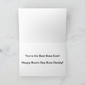 Happy Boss's Day Boss Daddy Kaart (Binnen)