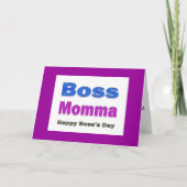 Happy Boss's Day Boss Momma Kaart (Voorkant)
