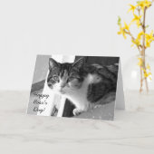 Happy Boss's Day Cat wenskaart Kaart (Gele Bloem)