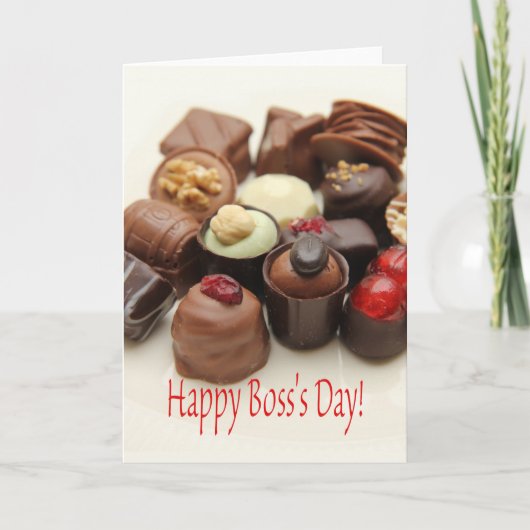 Happy Boss's Day Chocolates Kaart (Voorkant)
