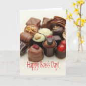 Happy Boss's Day Chocolates Kaart (Gele Bloem)