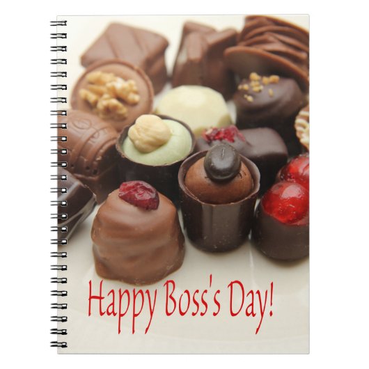 Happy Boss's Day Chocolates Notitieboek (Voorkant)