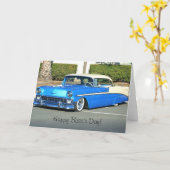 Happy Boss's Day Classic blauw auto wenskaart Kaart (Gele Bloem)