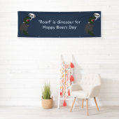 Happy Boss's Day Dinosaur Funny Mannelijk Personal Spandoek (Insitu)