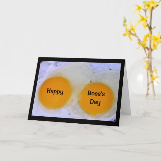 Happy Boss's Day Egg-stra Special Boss! Kaart (Gele Bloem)