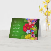 Happy Boss's Day for vrouw baas met bloemen Kaart (Gele Bloem)