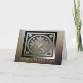 Happy Boss's Day Golden Classic Design Kaart