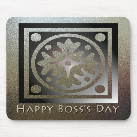 Happy Boss's Day Golden Classic Design Muismat (Voorkant)