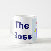 Happy Boss's Day humor. Funny Boss Day Koffiemok (Voorkant links)