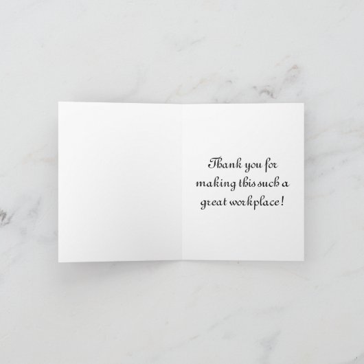 Happy Boss's Day met cappuccino en aangepaste teks Kaart (Binnen)