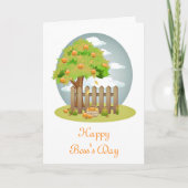 Happy Boss's Day met fruitboom aangepaste tekst Kaart (Voorkant)