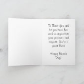 Happy Boss's Day met olifant zwart-wit foto Kaart (Binnen)