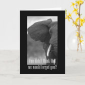 Happy Boss's Day met olifant zwart-wit foto Kaart (Gele Bloem)