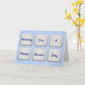 Happy Boss's Day met toetsenbord en aangepaste tek Kaart (Gele Bloem)