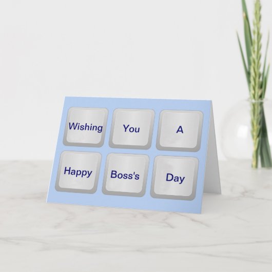 Happy Boss's Day met toetsenbord en aangepaste tek Kaart (Voorkant)