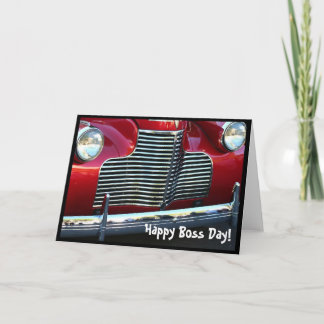 Happy Boss's Day Red Classic Car wenskaart Kaart