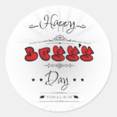 Happy Boss's Day Ronde Sticker (Voorkant)