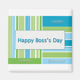 Happy Boss's Day Stripes Magneet