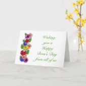 Happy Boss's Day van ons allemaal met bloemen Kaart (Gele Bloem)