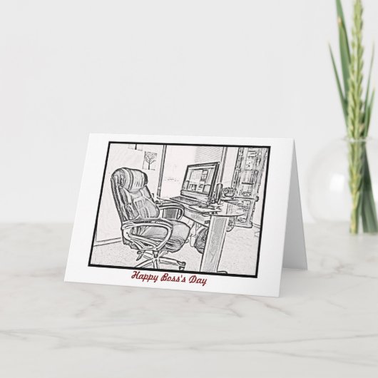 Happy Boss's Day van personeel met aangepaste teks Kaart (Voorkant)