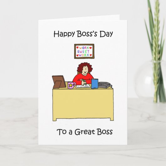Happy Boss's Day voor Vrouw Boss Kaart (Voorkant)