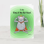 Happy Boss's Day Whimsical Rat Race King Kaart (Voorkant)