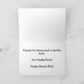 Happy Boss's Day You Really Rock Kaart (Binnen)