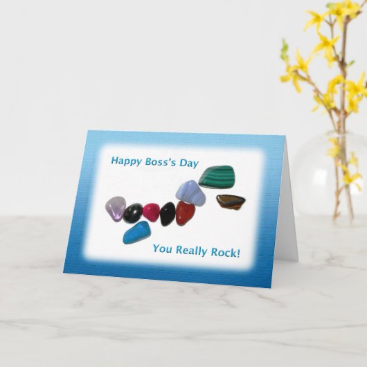 Happy Boss's Day You Really Rock Kaart (Gele Bloem)