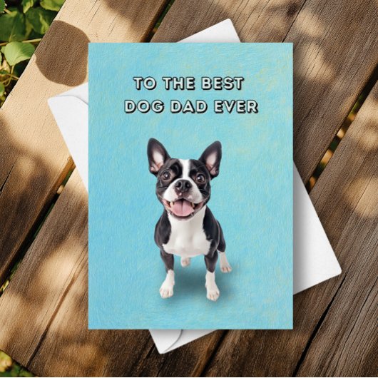 Happy Boston Terrier Beste Hond Papa Vaderdag Kaart