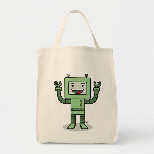 Happy Bot - Grocery Tas (Voorkant)