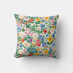 Happy Botanical Floral Flower Spring Pattern. Kussen
