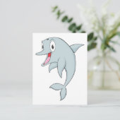 Happy Bottlenose Dolphin Briefkaart (Staand voorkant)