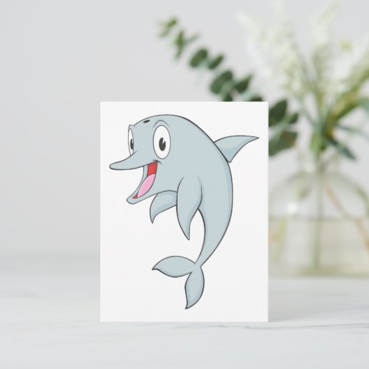 Happy Bottlenose Dolphin Briefkaart (Staand voorkant)