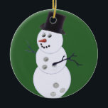 Happy Bowlidays Snowman Keramisch Ornament<br><div class="desc">Happy Bowlidays Snowman is gewoon te schattig en zal door alle bowlers geliefd worden. Dit ontwerp zal een klap zijn in de bowlingbaan.</div>