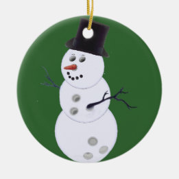 Happy Bowlidays Snowman Keramisch Ornament