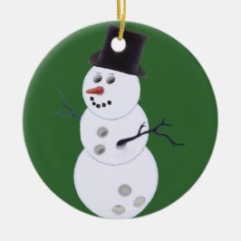 Happy Bowlidays Snowman Keramisch Ornament