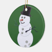 Happy Bowlidays Snowman Keramisch Ornament (Links)