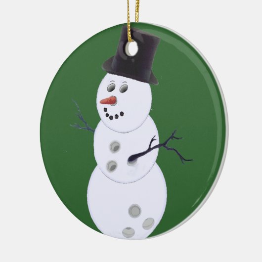 Happy Bowlidays Snowman Keramisch Ornament (Links)