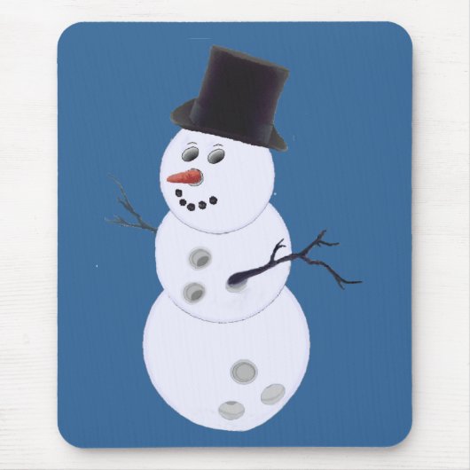 Happy Bowlidays Snowman Muismat (Voorkant)