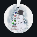Happy Bowlidays Snowman Ornament<br><div class="desc">Happy Bowlidays Snowman is gewoon te schattig en zal door alle bowlers geliefd worden. Dit ontwerp zal een klap zijn in de bowlingbaan. Volledig aanpasbaar om u aan te passen met uw foto's en tekst als u wilt.</div>